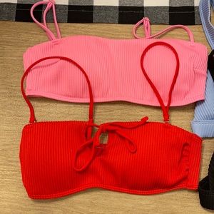 2 Hollister bikini tops.